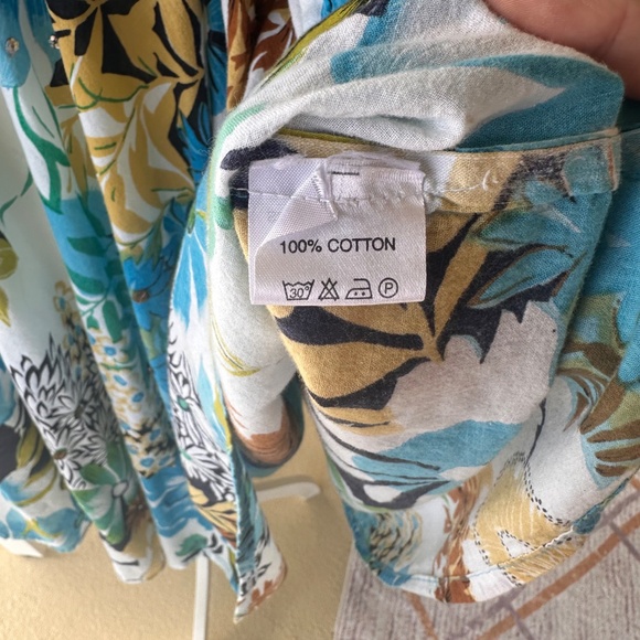 Feelings, Tropical Floral Print Beaded Flowy Maxi Dress, Boho, O/S - Picture 7 of 8